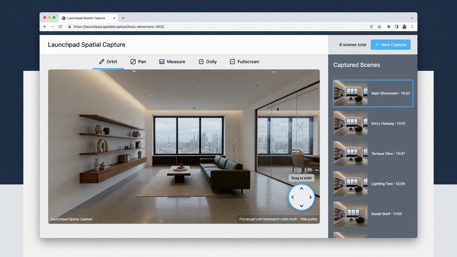 Launchpad Spatial Capture — a photoreal 3D scene viewer
